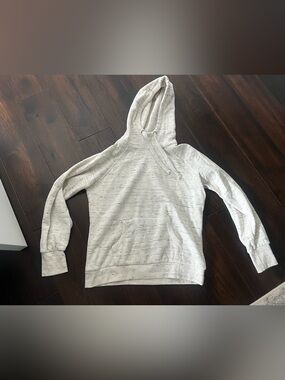 High neck ultra soft fleece marled oatmeal sweatshirt